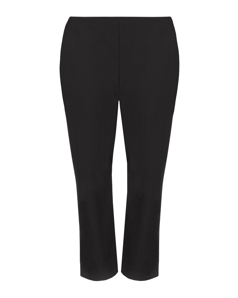 Front of a size XXXL Stitch Front Seam Legging in BLACK by Vince. | dia_product_style_image_id:226660